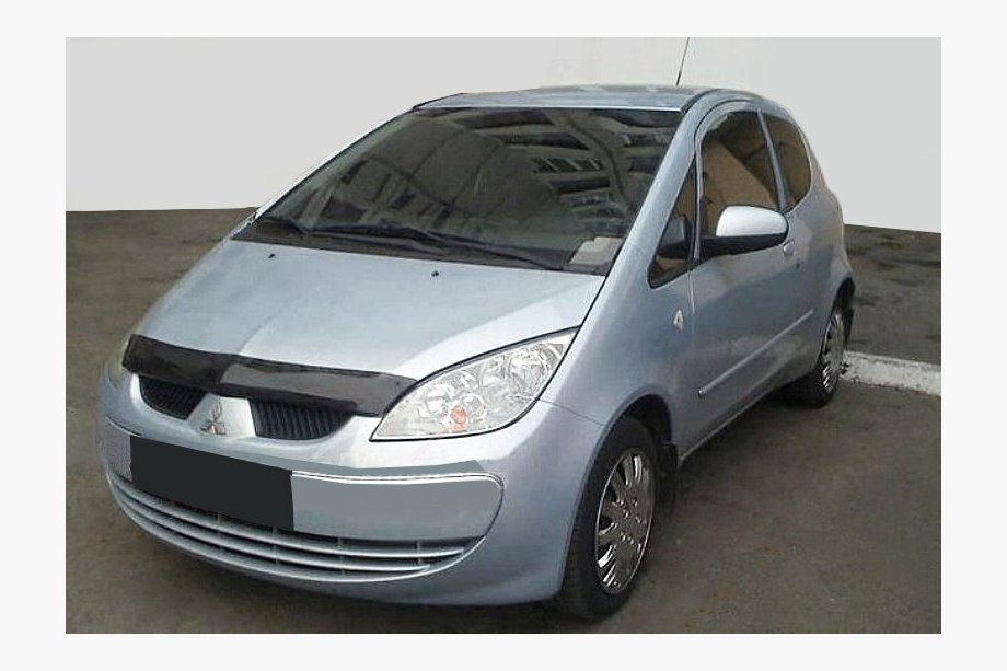 Mitsubishi Colt 2004-2012 гг. Дефлектор капота 2009+ (SIM) Image