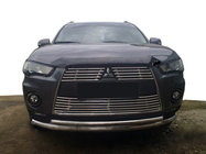Mitsubishi Outlander 2006-2012 гг. Дефлектор капота короткий 2009-2012 (SIM) фото 1