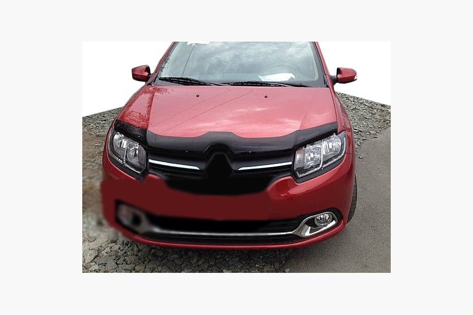 Renault Logan II 2013-2022 гг. Дефлектор капота (SIM) Image