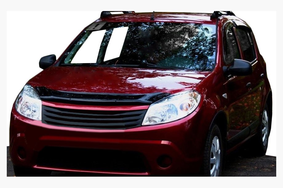 Renault Sandero 2007-2013 гг. Дефлектор капота (SIM) Image
