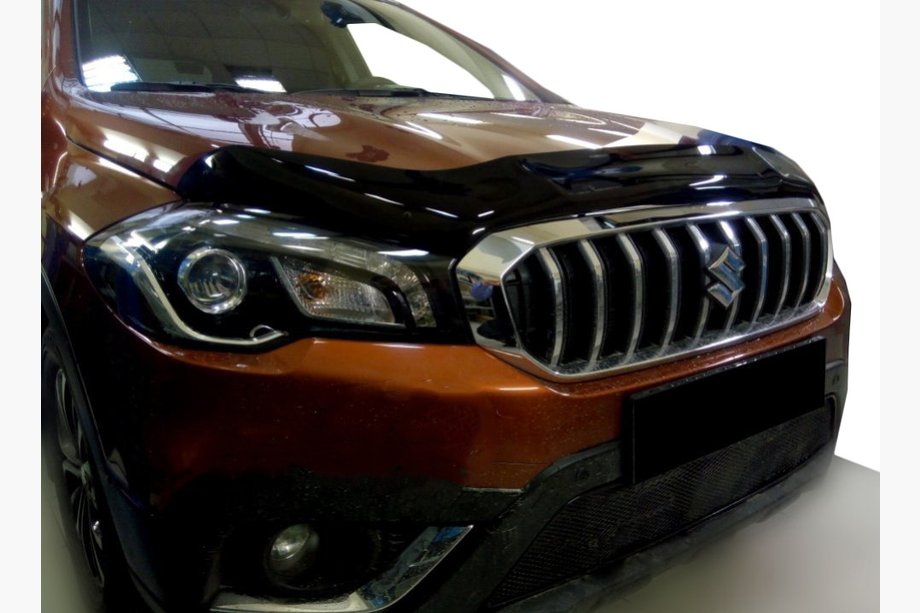 Suzuki SX4 2016-2021 гг. Дефлектор капота (SIM) Image