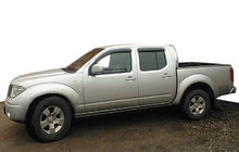 Nissan Navara 2006-2015 гг. Ветровики на окна (4шт, SIM) фото 1