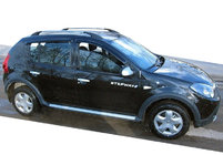Renault Sandero 2007-2013 гг. Ветровики на окна (4 шт, SIM) фото 1