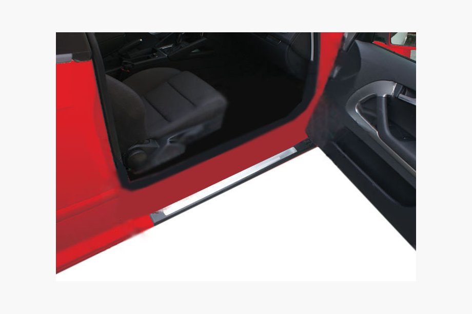 Audi A3 2003-2012 гг. Внутренние накладки на пороги (2 шт., Сталь), Купе 2 штуки (Купе) Image
