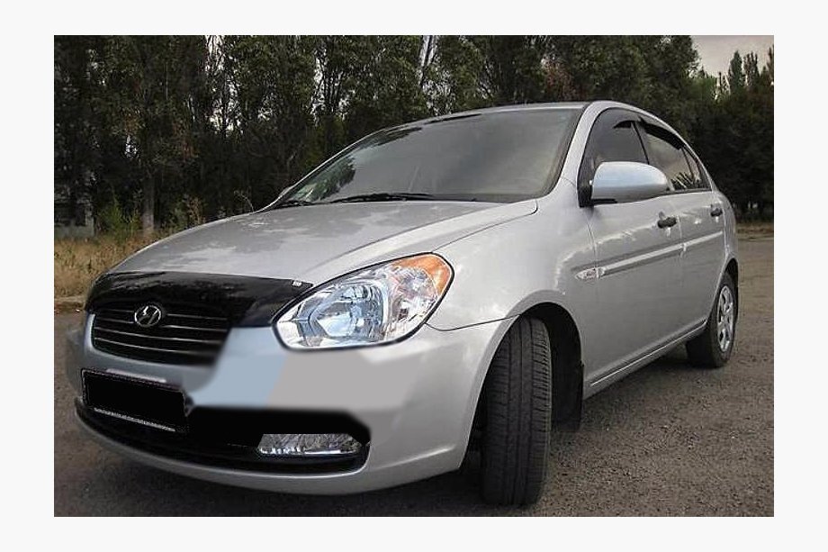 Hyundai Accent 2006-2010 гг. Дефлектор капота (SIM) Image