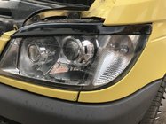 Mercedes Sprinter W901/902/903/904/905 1995–2006 гг. Реснички на фары (черные, ABS, 2000-2006) Черный Матовый фото 1