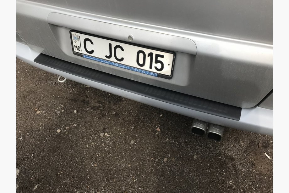 Mercedes Vito W638 1996-2003 гг. Накладка на задний бампер DDU-Мат (ABS) Image