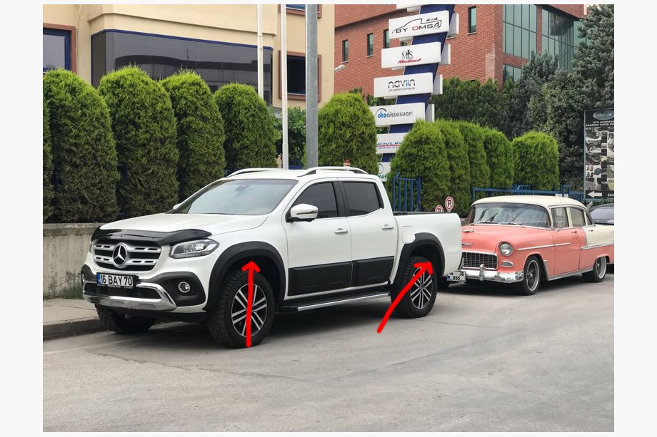 Mercedes X class 2017-2020 гг. Расширители колесных арок (под покраску) Image