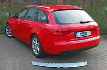 Audi A4 B8 2007-2015 гг. Накладка на задний бампер OmsaLine (AVANT, нержавейка) фото 2