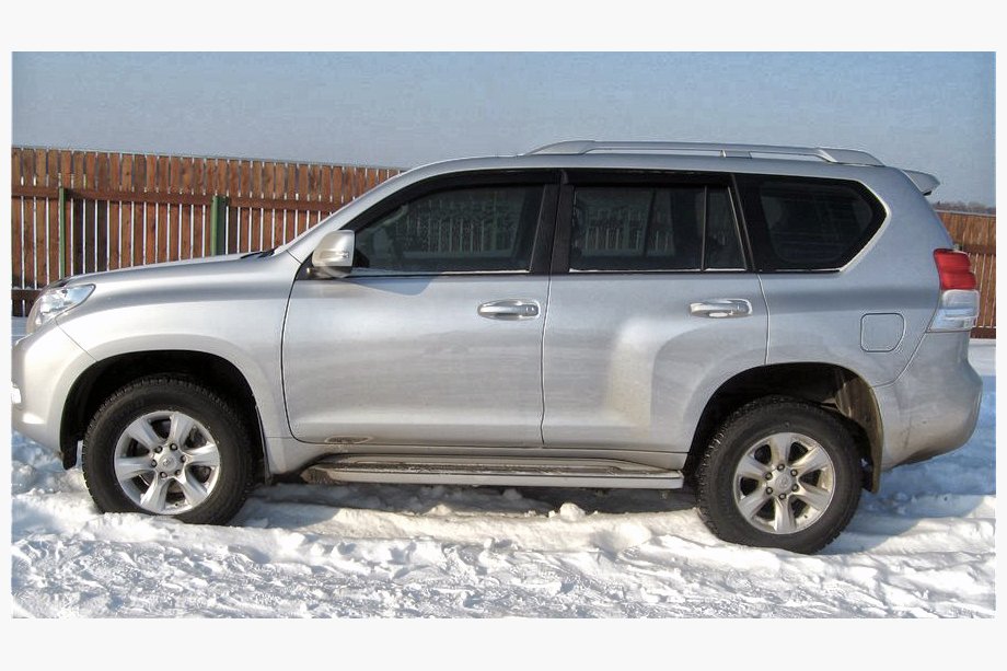 Toyota Land Cruiser Prado 150 2009-2023 гг. Рейлинги Оригинальный Дизайн (Серые, 2 шт) Фото 4
