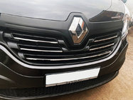 Renault Trafic 2015- гг. Хромированные накладки на решетку 2015-2019 (5 шт, нержавейка) OmsaLine - Итальянская Нержавейка фото 1