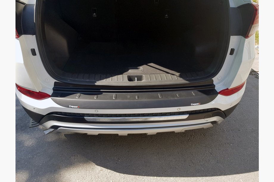 Hyundai Tucson TL 2016-2021 гг. Накладка на задний бампер EuroCap 2016-2018 (ABS) Image