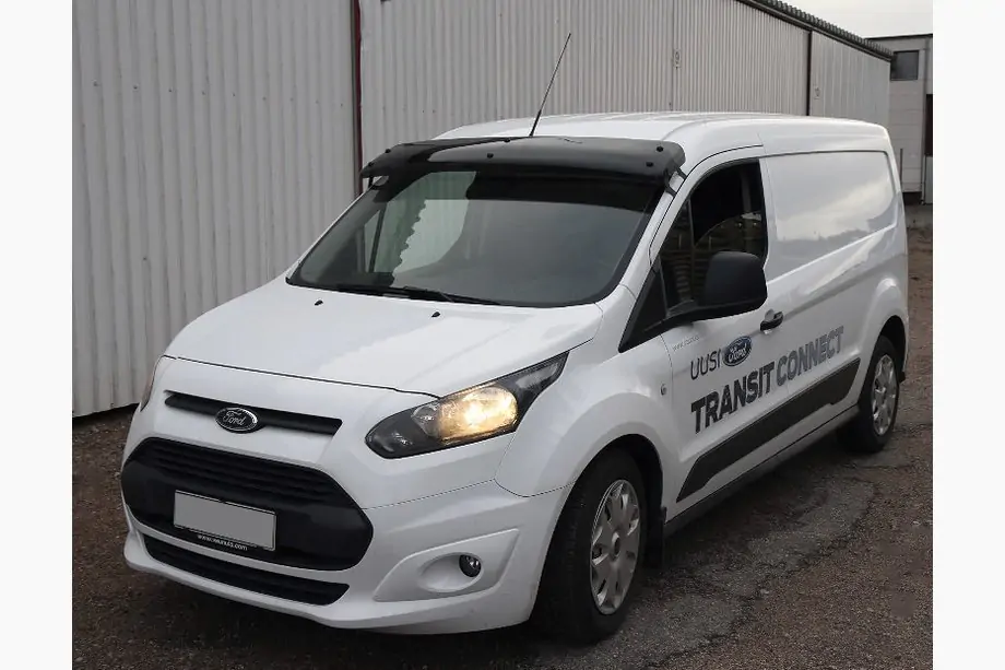 Ford Connect 2014-2021 гг. Козырек на лобовое стекло (черный глянец, 5мм) Image