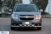 Chevrolet Orlando 2010-2018 гг. Передняя защита ST015 (нержавейка) фото 2