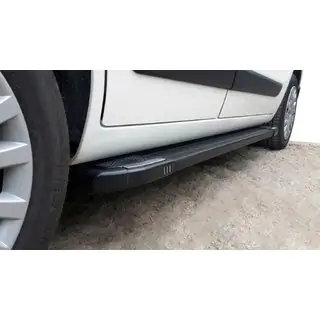 Боковые Подножки Rainbow Black (2 шт, Алюминиевый Профиль) Citroen Nemo 2007-2017 гг. фото 2