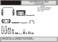 Fiat Bravo 2008-2016 гг. Накладки на панель приборов (Hartman) Алюминий фото 1