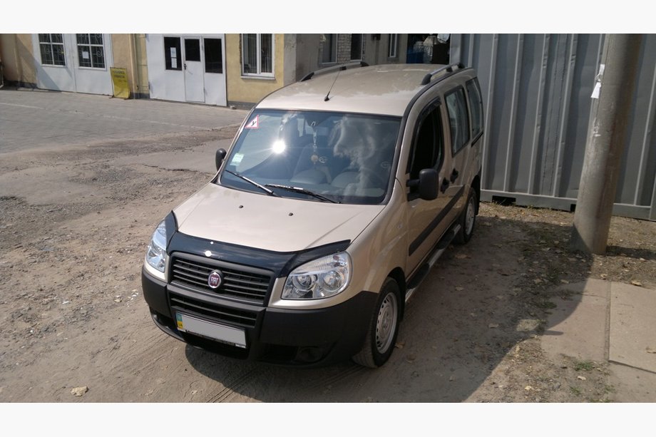 Fiat Doblo I 2005-2010 гг. Хромированные Рейлинги Стандартная база, пластиковые ножки Фото 14