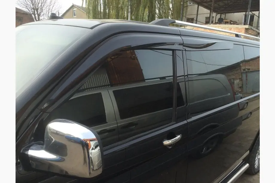 Volkswagen T5 Transporter 2003-2010 гг. Ветровики на окна (4 шт., Sunplex Sport) Image