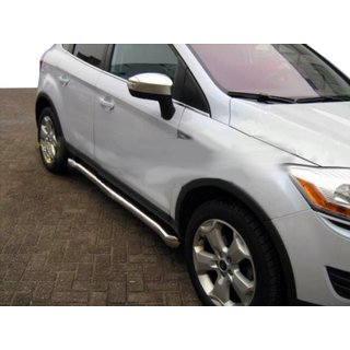 Боковые трубы (2 шт., нержавейка) Ford Kuga 2008-2013 гг. фото 3