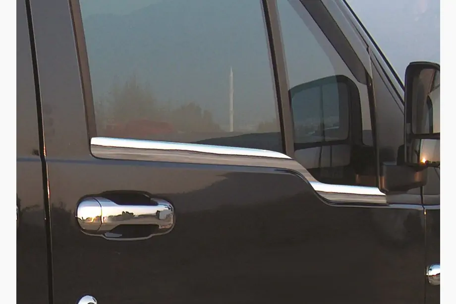 Ford Connect 2010-2013 гг. Наружные молдинги окон (2 шт., нержавейка) Image