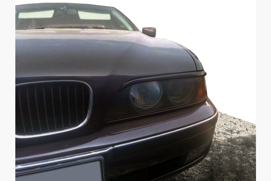 BMW 5 серия E39 1996-2003 гг. Реснички на фары (2 шт., черные) Image