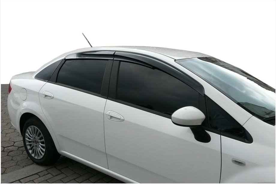 Fiat Linea 2006-2018 гг. Ветровики на окна (4 шт., Sunplex Sport) Image