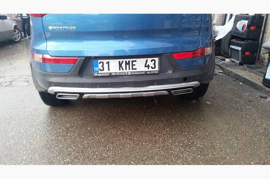 Kia Sportage 2010-2015 гг. Задняя накладка Niken V1 (пластик) Фото 4