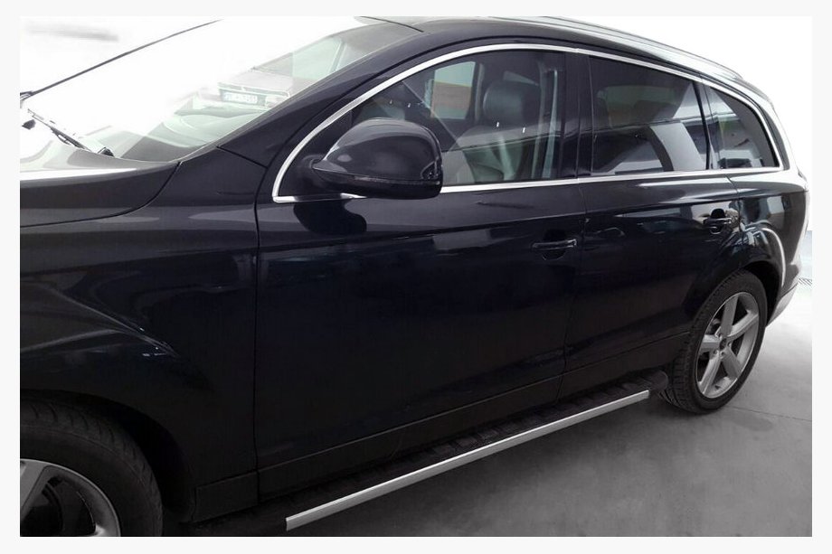 Audi Q7 2005-2015 гг. Боковые Подножки Duru (2 шт., Алюминий) Image