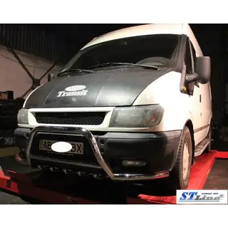 Кенгурятник WT003-Plus (2000-2006, нерж.) Ford Transit 2000–2014 гг. фото 2