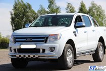 Ford Ranger 2011–2022 гг. Передняя защита ST016 (нержавейка) фото 2