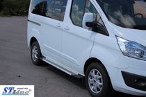 Ford Custom 2013-2022 гг. Боковые Подножки King (2 шт., Алюминий) фото 3