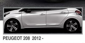 Peugeot 208 2012-2019 гг. Дверные молдинги (4 шт, нержавейка) фото 3