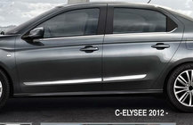 Citroen C-Elysee 2013-2022 гг. Дверные молдинги нержавейка (4 шт) фото 3