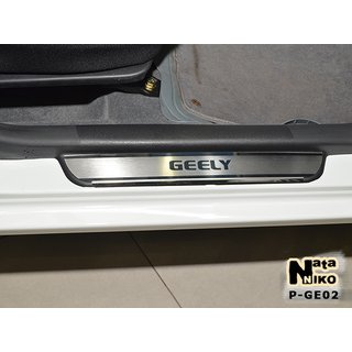 Накладки на пороги Natanko Premium (4 шт., нержавейка) Geely GC-6 2014-2020 гг.