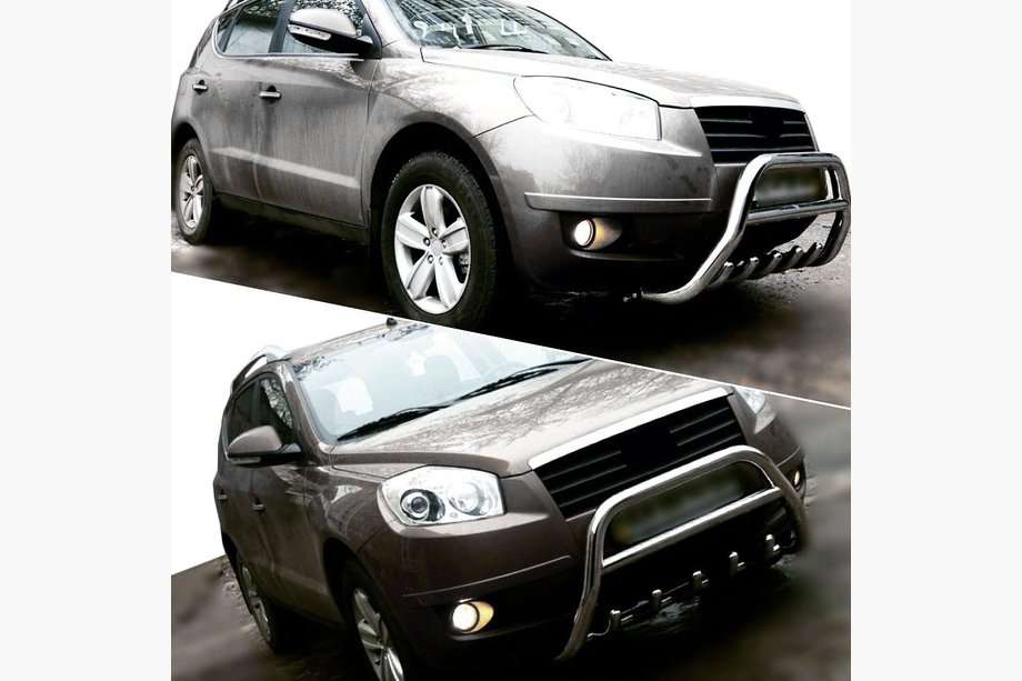 Geely Emgrand X7 2011- гг. Кенгурятник WT003 (нержавейка) Image