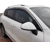 Volkswagen Tiguan 2007-2016 гг. Ветровики с хромированным молдингом (4 шт, Niken) фото 1