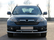 Honda CRV 2007-2011 гг. Передняя защита ST018 (нержавейка) фото 1