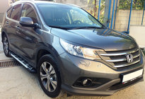 Honda CRV 2017-2022 гг. Боковые Подножки Sunrise (2 шт., Алюминий) фото 5