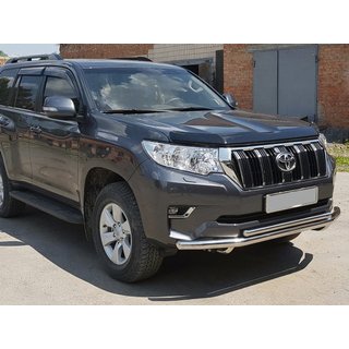 Передняя защита ST014 (нержавейка) Toyota Land Cruiser Prado 150 2009-2023 гг. фото 1
