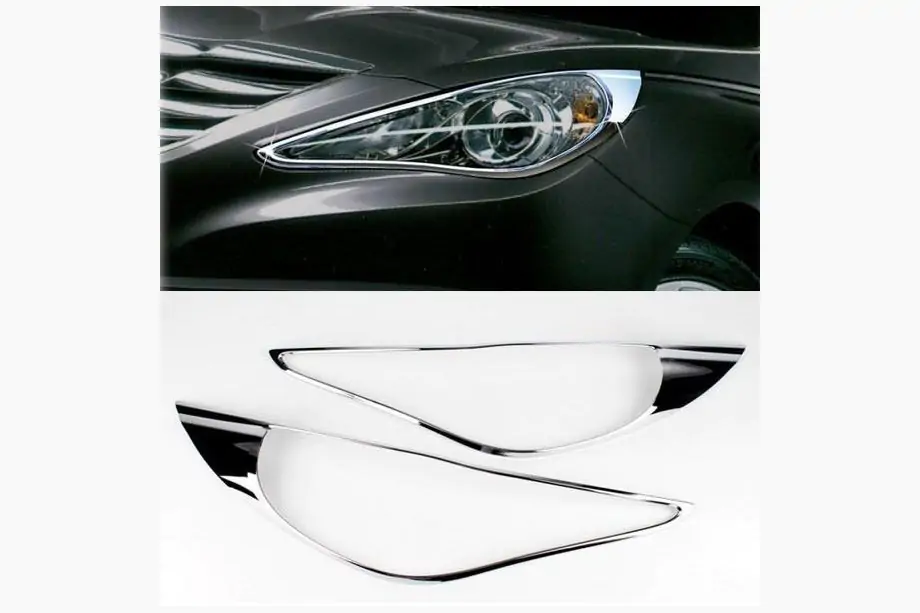Hyundai Sonata YF 2010-2014 гг. Накладки на фары (2 шт., Пластик) Image
