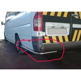 Задние уголки AK-SO (нержавейка) Volkswagen LT 1995-2006 гг. фото 1