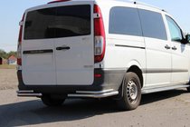 Mercedes Viano 2004-2014 гг. Задние уголки AK003-Double (2 шт., нержавейка) фото 1