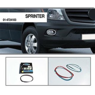 Хромированные Накладки на Противотуманные Фары 2013↗ (2 шт., Нержавейка) Mercedes Sprinter W906 2006–2018 гг. фото 3