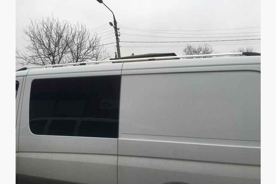 Mercedes Sprinter W907/W910 2018- гг. Рейлинги DD 340 см, Хром, Чугунная ножка Фото 2