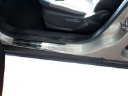 Ford Courier 2014-2023 гг. Накладки на пороги OmsaLine (4 шт, нержавейка) фото 1