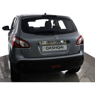 NISSAN QASHQAI 2010-2014 Накладка над номером на крышку багажника (нерж.)