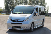 Opel Vivaro 2001–2015 гг. Передняя защита ST014 (нержавейка) фото 1