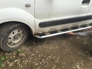 Renault Kangoo 1998-2008 гг. Боковые Подножки Vison (2 шт., Алюминий и Нержавеющая Сталь) фото 1