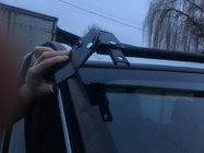Renault Trafic 2001–2015 гг. Козырек на лобовое стекло (черный глянец, 5мм) фото 4