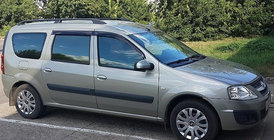 Renault Logan MCV 2005-2013 гг. Ветровики на окна (4 шт, HEKO) фото 1